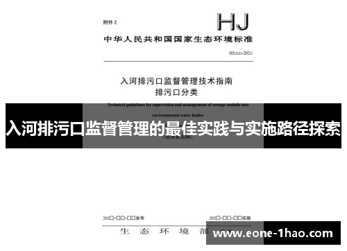 入河排污口监督管理的最佳实践与实施路径探索
